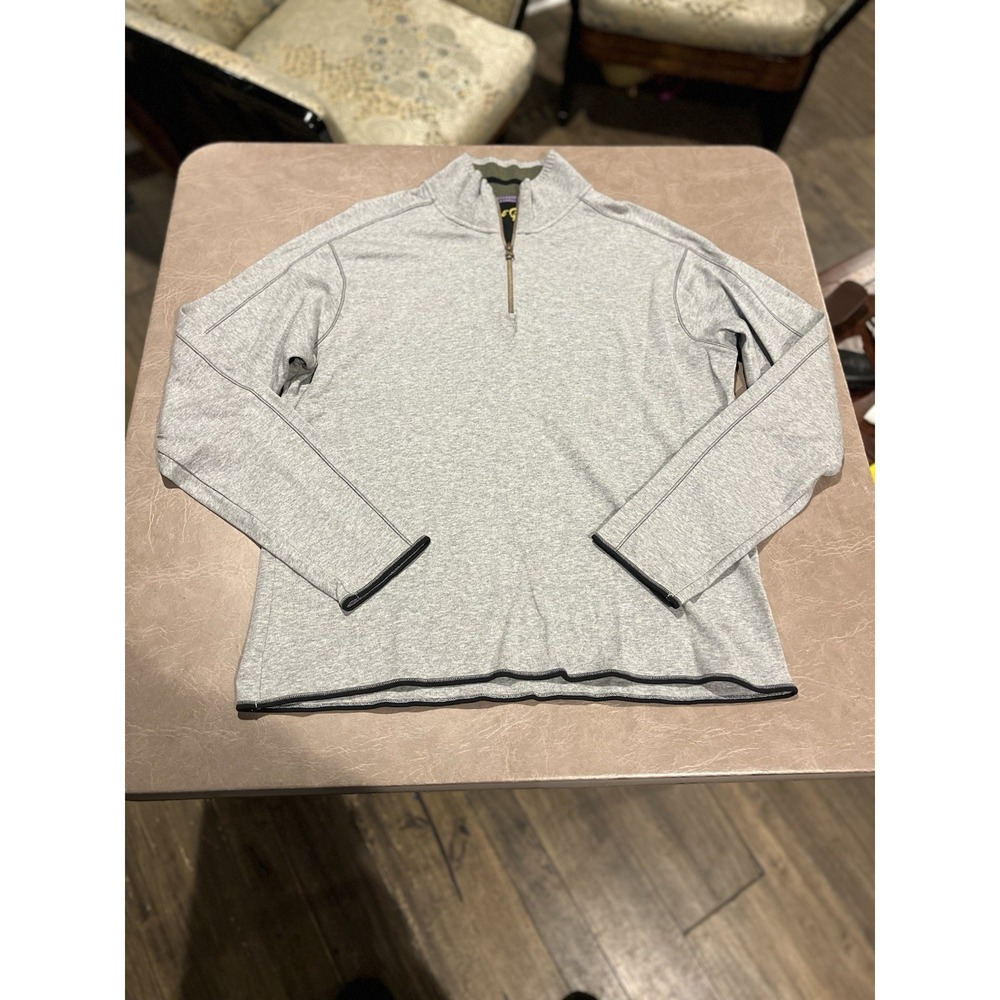 Robert‎ Graham Quarter Zip Long Sleeve Shirt Xl Gray